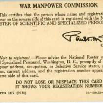 Daniel R. Stull-War Manpower Commission