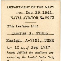 Naval Aviator Certificate