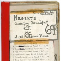 Nugent's Menu