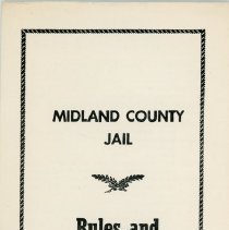 Midland County Jail Rules and Regulations for Inmates - front cover