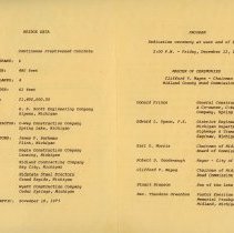 Carl A. Branson Memorial Bridge Dedication Leaflet - inside pages