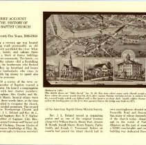 First Baptist Church Centennial Booklet - inside page