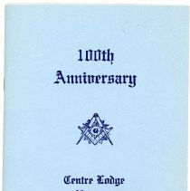 Mason Central Lodge 100th Anniversary Booklet - cover