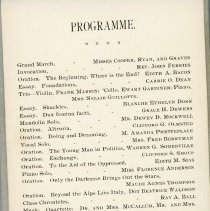 Class of 1896 Program