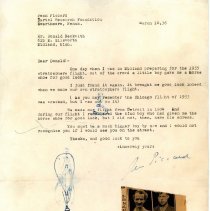 Letter from Jean Piccard to Don Beckwith