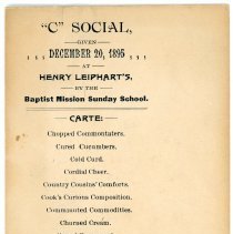 Baptist Church Social Invitation