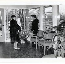 Two women in the interior of Midlnd Hospital