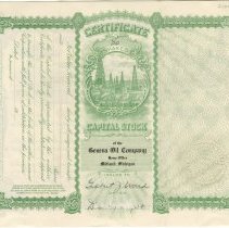 Geneva Oil Company Stock Certificate