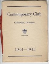 Contemporary Club Program, 1944-1945