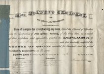 Miss Holden's Seminary Diploma, 1888