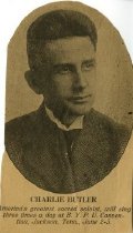 Article: "Charlie Butler", B.Y.P.U. Convention of Tennessee, June 1920