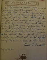 Autographs: Bessie Earnheart (3 of 3)