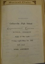 Program: Collierville Commencement Exercises Musical Program (1 of 2)