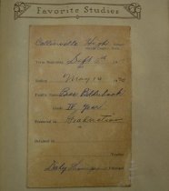 Report Card: Grade IV year (1 of 2)