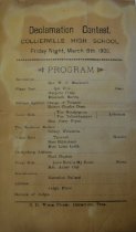 Declamation Contest Collerville High, 19 March 1920