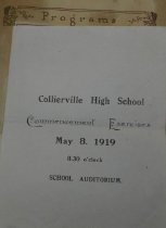 Collierville High School Commencement Exercises, 8 May 1919 (1 of 2)