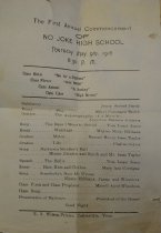 First Annual Commencement of NO JOKE HIGH SCHOOL, 9 May 1918