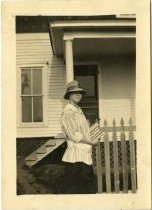 Mildred Cowan ready for school, 1919,  (Front)