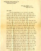 Letter from Mr. Crowder, Centennial Essay Contest, 1919 (1 of 2)