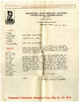 Letter from Mr. Scates, Centennial Essay Contest, May  21, 1919 (1 of 2)