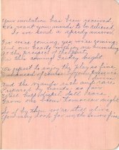 Reply note to The Juniors, 1920