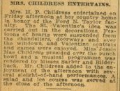 Mrs. Childress Entertains