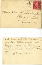 Congratulatory Note from Wilson Holden, 1920