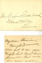 Congratulatory note and envelope from  "Aunt Laurie" (Front)