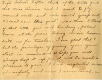 Congratulatory letter from "Miss Mary", 1920 (2 of 3)