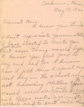 Congratulatory letter from "Cousins Gladys and Will" (1 of 6)