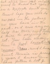 Congratulatory letter from "Cousins Gladys and Will" (2 of 6)