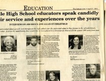 Collierville High School educators speak candidly about their service and experience over the years