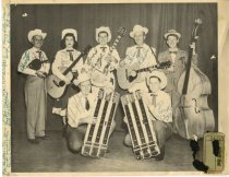 Ticket and autographed photograph by the Slim Rhodes and His Mountaineers