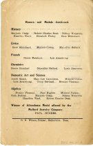 1920 Graduation Commencement Program