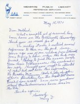 Memphis Public Library Letter