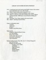 Library and Summer Reading Programs