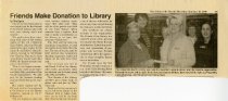 Friends Make Donation to Library
