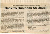 Back to Business As Usual