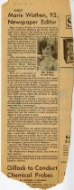 "Marie Wathen, 95, Newspaper Editor, Memphis Press-Scimitar (?).