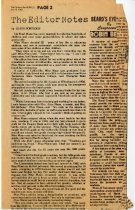 "The Editor's Notes," Clark Porteous, Collierville Herald (Collierville, TN).