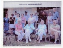 Printed photo, "National Night Out", unknown paper.