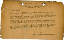 Office of Signal & Electrical Superintendent Memo