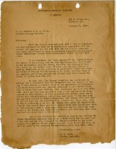 B.R.S. of A. Letter by General Chairman