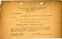 Office of Signal & Electrical Superintendent Memo, July 24, 1931