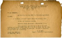 Office of Signal & Electrical Superintendent Memo, July 13, 1931