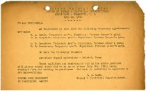 Office of Signal & Electrical Superintendent Memo, June 29, 1931