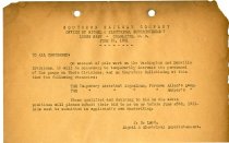 Office of Signal & Electrical Superintendent Memo, June 15, 1931