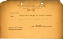 Office of Signal & Electrical Superintendent Memo, June 12, 1931