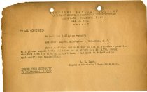 Office of Signal & Electrical Superintendent Memo, May 16, 1931