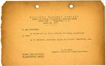 Office of Signal & Electrical Superintendent Memo, April 28, 1931